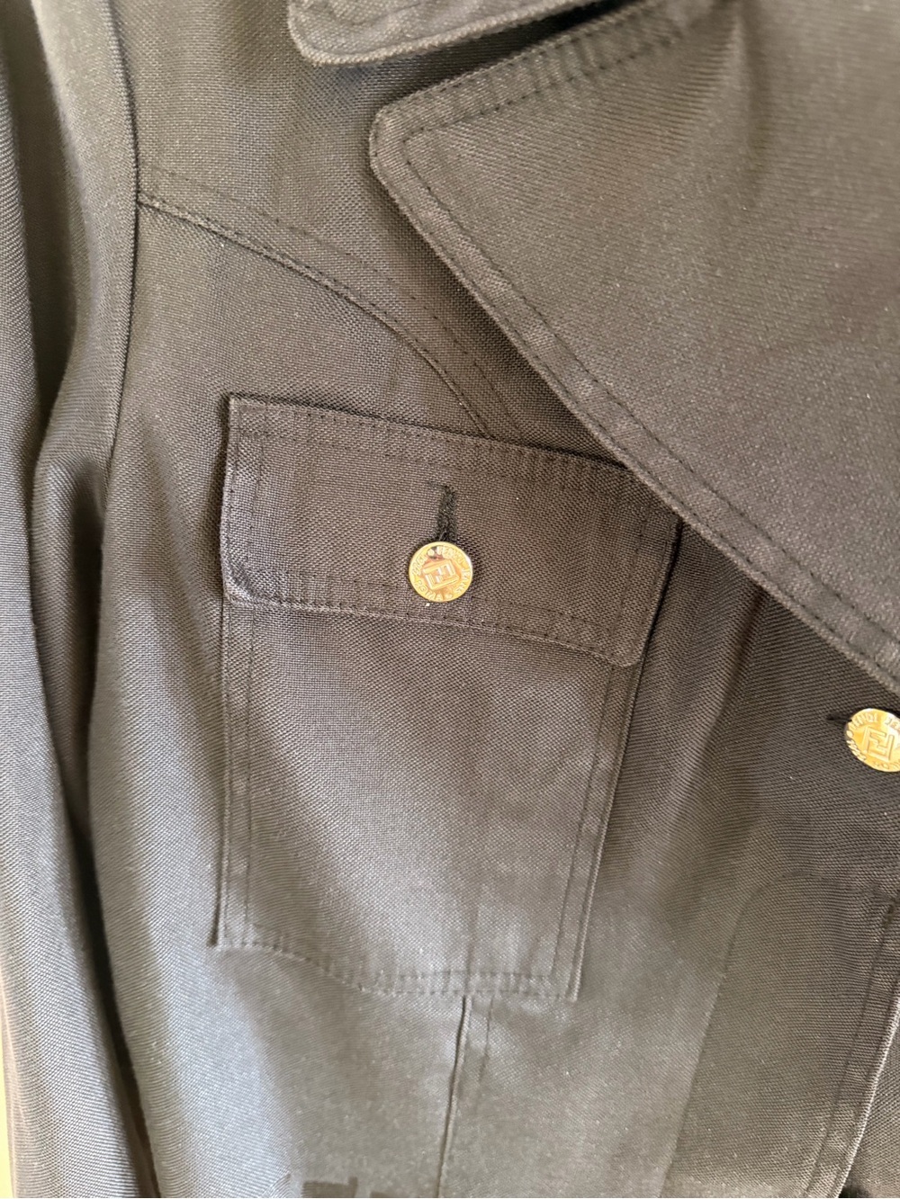 Fendi black Button-Front Utility Jacket - Picture 5 of 14